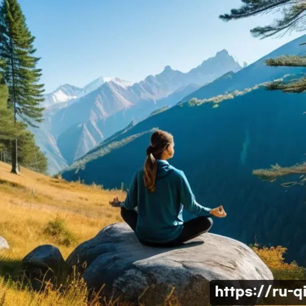 유명 명상가가 추천하는 여행지 - A serene mountain landscape in the Caucasus region during early autumn, featuring lush pine forests ...