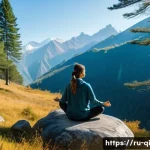 Home 19 유명 명상가가 추천하는 여행지 - A serene mountain landscape in the Caucasus region during early autumn, featuring lush pine forests ...